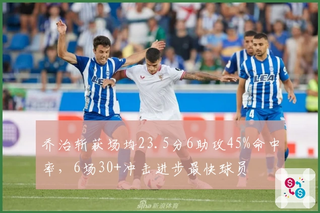 乔治斩获场均23.5分6助攻45%命中率，6场30+冲击进步最快球员